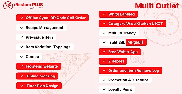 iRestora PLUS Multi Outlet - Next Gen Restaurant POS