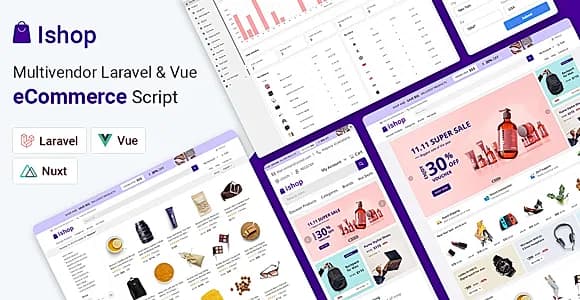 Ishop eCommerce - PWA Multivendor eCommerce CMS - Laravel & Vue