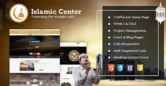 Islamic Center Responsive HTML Template