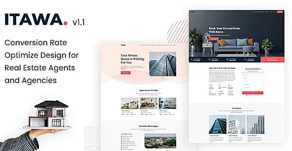 Itawa - Real Estate Landing Page HTML Template