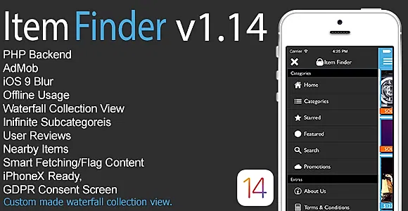 Item Finder MarketPlace Full iOS App v1.14