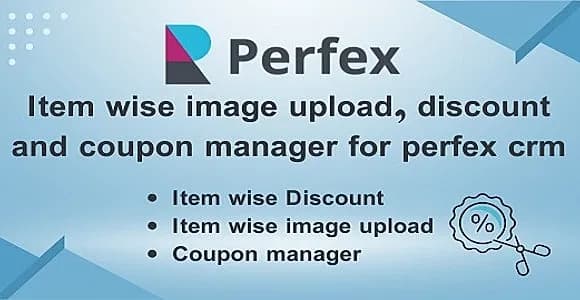 Item Wise Image Upload, Discount and Coupon Manager for Perfex CRM