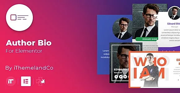 iThemeland Author Bio For Elementor WordPress Plugin