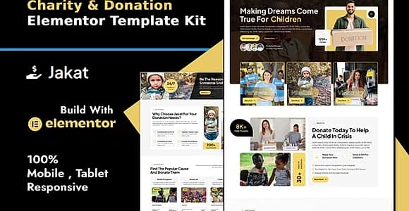 Jakat - Charity & Donation Elementor Template Kit