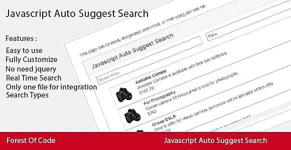 Javascript Auto Suggest Search