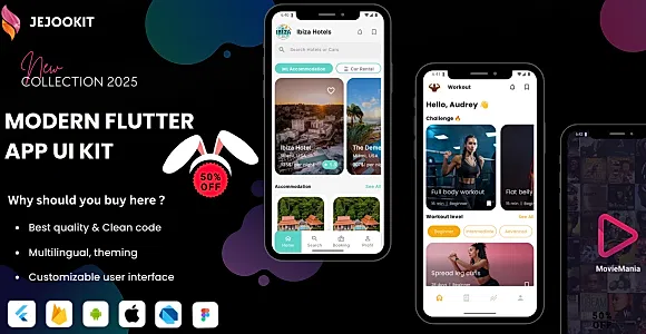Jejookit - FlutterFlex UI Kit |  Flutter Template Responsive | Flutter latest 3.29.X