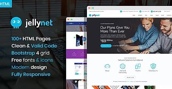 JellyNet - ISP/Tech Startup HTML Template