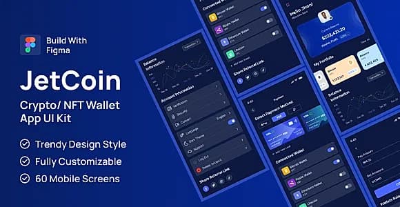 Jetcoin - NFT Marketplace Figma Template for NFT Wallet App