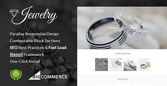 Jewelry Responsive Parallax BigCommerce Theme - Stencil Framework