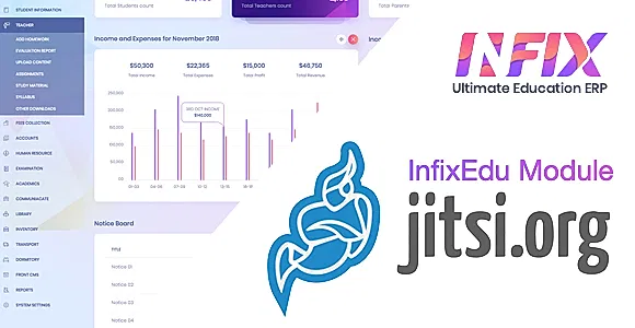 Jitsi Meet Module | InfixEdu School Management System Software