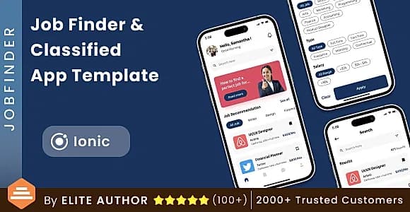 Job Classifieds App in Ionic | Job Finding App| Recruitment Portal Job App | JobFinder
