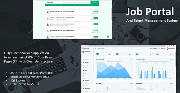 Job Portal Talent Management System - ASP.NET Core 8.0 Razor Pages (C#)