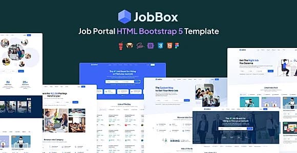 JobBox - Job Portal + Admin HTML Bootstrap 5 Template