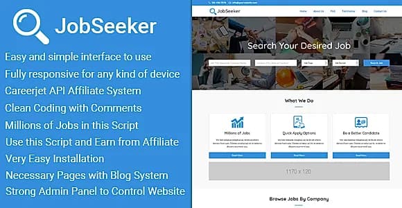 JobSeeker - Responsive Job Search PHP Script