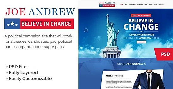 JOE Political Campaign Landing Page