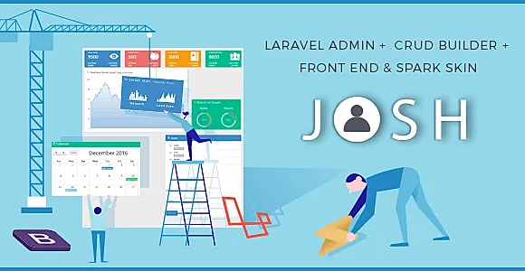 Josh - Laravel Admin Template + Front End + CRUD