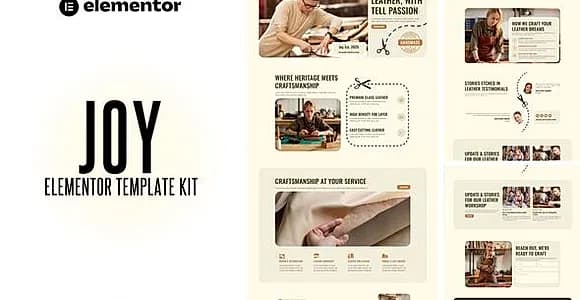 Joy - Leather Workshop Elemetor Template Kit
