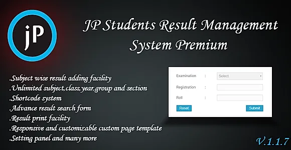 JP Students Result Management System Premium WordPress Plugin