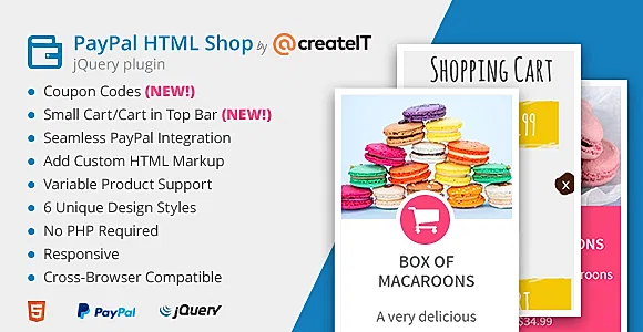 jQuery Paypal HTML Shop