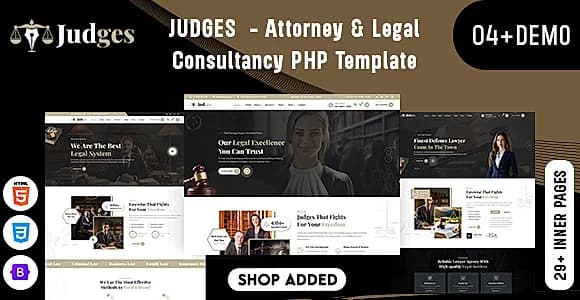 Judges - Attorney & Legal Consultancy PHP Template