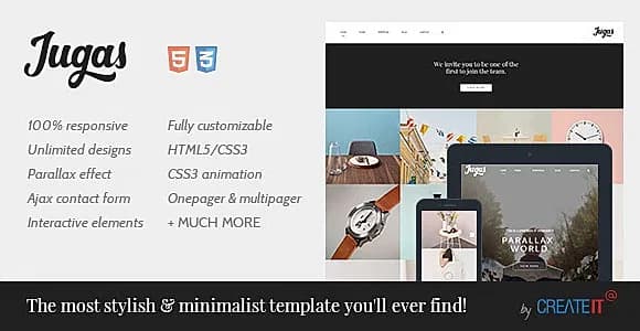 Jugas - Stylish | Freelancer | Portfolio HTML Template