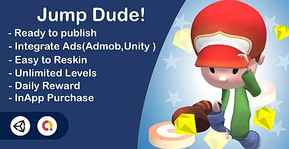 Jump Dude!(Unity Complete+Admob+InApp+Ultra Casual)