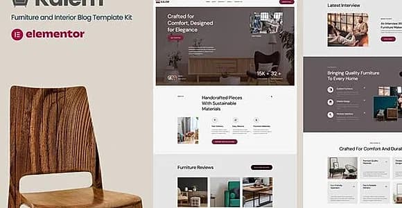 Kalem - Furniture & Interior Design Blog Elementor Template Kit