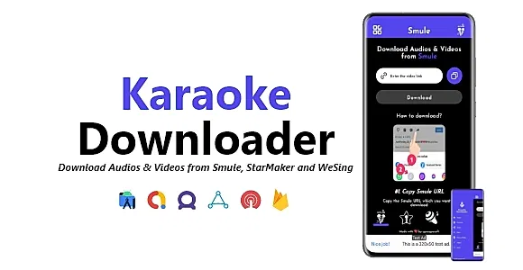 Karaoke Downloader - Video & Audio Downloader | ADMOB, FAN, APPLOVIN, FIREBASE, ONESIGNAL