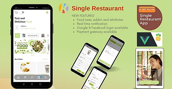 Karenderia Single Restaurant App Food Ordering with Restaurant Panel
