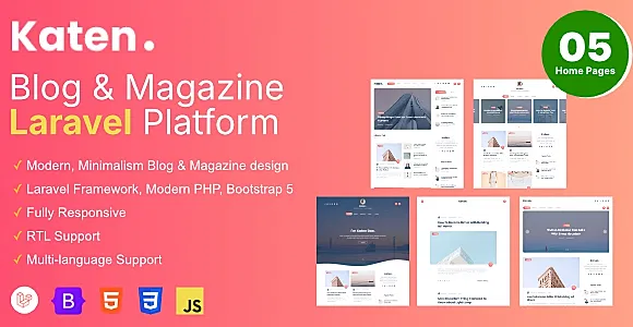 Katen - Blog & Magazine Laravel Script
