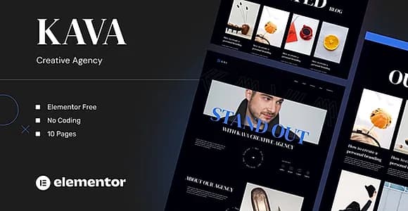 Kava - Creative Agency Elementor Template Kits