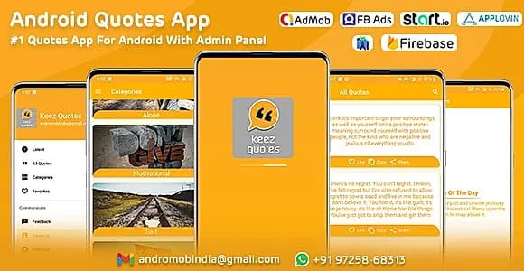 Keez - Android Quotes App WIth Category - Admin Panel