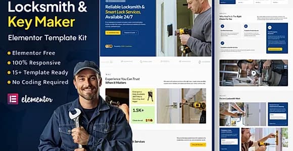 Keyfix - Locksmith & Key Maker Elementor Template Kit