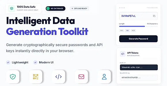 KeySynth - Secure Client-Side Data & Token Generator (HTML5)