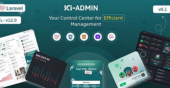 Ki-admin Laravel 12  Admin Dashboard Template