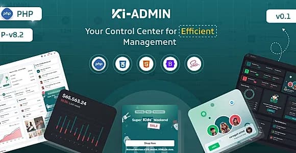 Ki-admin PHP Admin Dashboard Template