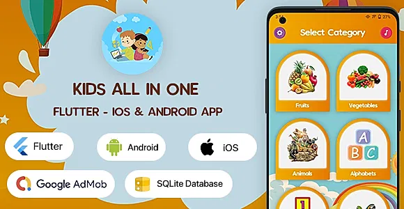 Kids All In One Learning - Flutter Android & iOS App