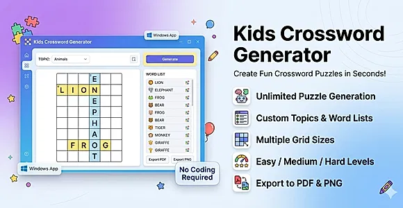 Kids Crossword Generator