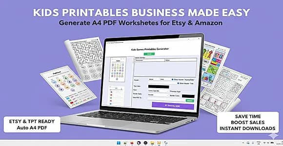 Kids Games Printables Generator