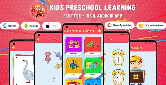 Kids Preschool Learning - Flutter Android & iOS App