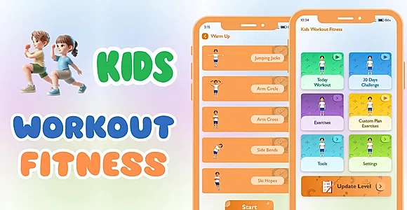 Kids Workout Fitness with AdMob Facebook Ads Android