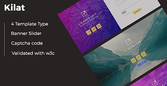 Kilat - Coming Soon HTML with Captcha Form Validation