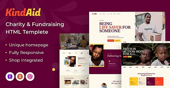 KindAid - Charity & Nonprofit HTML Template