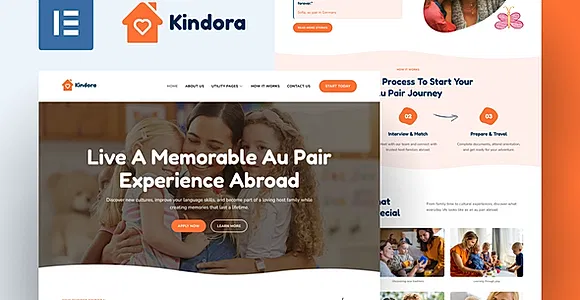 Kindora - Au Pair Elementor Template Kit