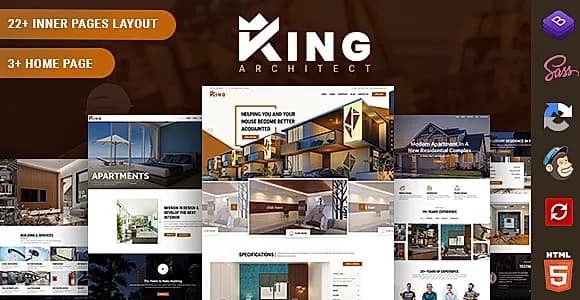 KingArchitect - Creative Interior Design Website Template