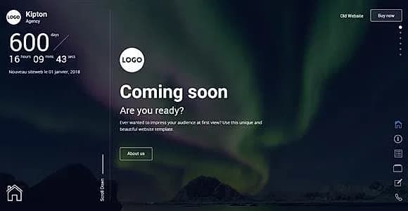 Kipton - Beautiful and Creative Website Template for Coming Soon Page