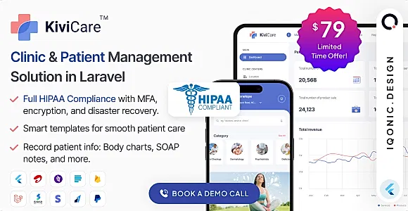 KiviCare(TM) – Clinic Management System for Healthcare with Appointments & EMR (Laravel + Flutter)