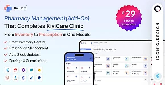 KiviCare (TM) Pharma (Addon) – Pharmacy & Inventory Management in Laravel