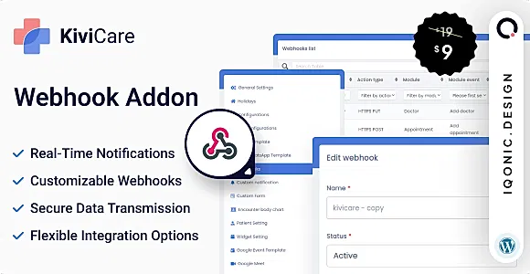 KiviCare - Webhooks addon WordPress Plugin