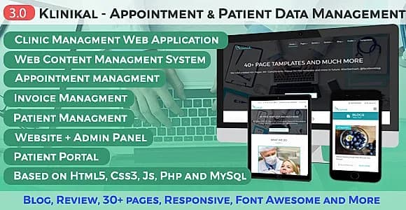 Klinikal - Appointment & Patient Data Management Responsive Web Application